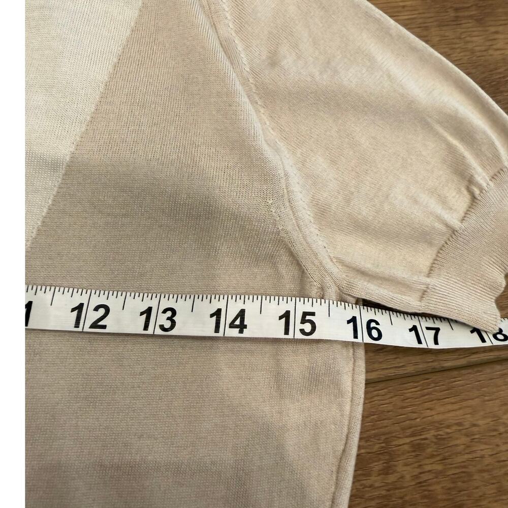 Jacob Cohen Short Sleeve Collared Knit Polo Top Ivory Cream Size Small - Picture 6 of 7